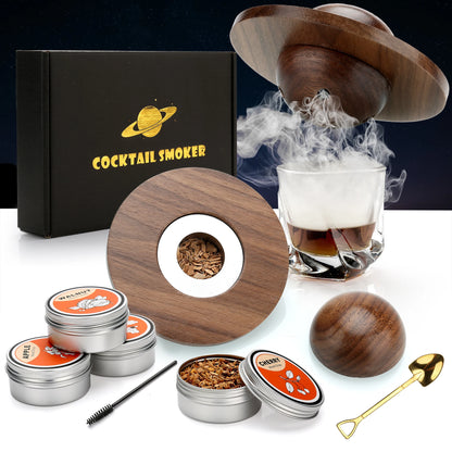 🔥 Glass Top Cocktail Smoker Kit | Whiskey & Drink Infusion Set