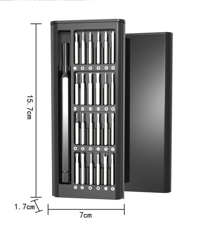 "25-in-1 Magnetic Precision Screwdriver Set – Compact Repair Kit for Mobile, PC, Camera & Electronics"