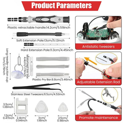 115-in-1 Precision Screwdriver Set – Magnetic Repair Tool Kit for Electronics, Laptops, and DIY Projects