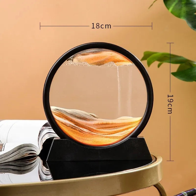 Ocean Flow 3D Hourglass Sand Art – Moving Quicksand Glass Sandscape