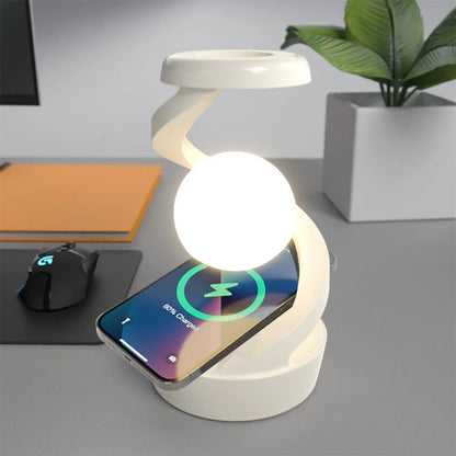 🌈 RGB Touch Atmosphere Lamp | Wireless Charging & Stylish Night Light