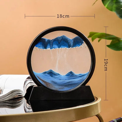 Ocean Flow 3D Hourglass Sand Art – Moving Quicksand Glass Sandscape