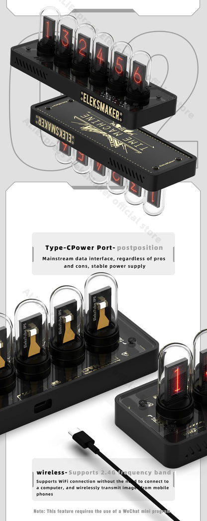EleksMaker EleksTube IPS Retro Glow Nixie-Style Clock