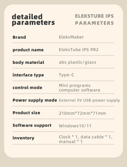 EleksMaker EleksTube IPS Retro Glow Nixie-Style Clock