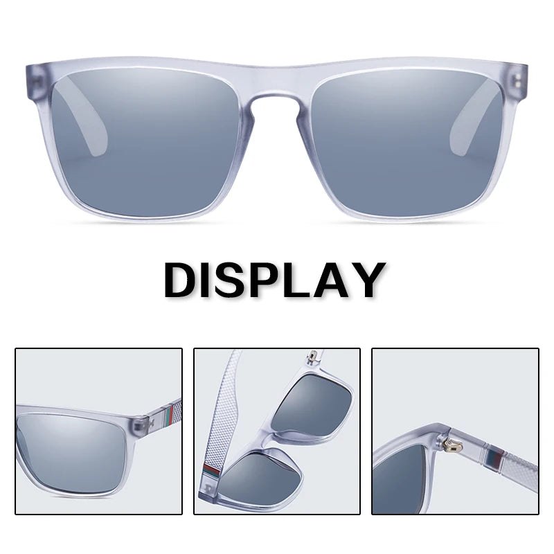 Vintage Square Polarized Sunglasses – Retro UV400 Unisex Eyewear