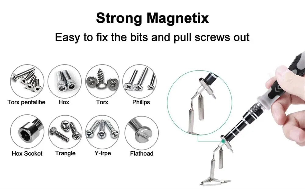 115-in-1 Precision Screwdriver Set – Magnetic Repair Tool Kit for Electronics, Laptops, and DIY Projects