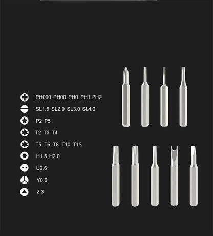 "25-in-1 Magnetic Precision Screwdriver Set – Compact Repair Kit for Mobile, PC, Camera & Electronics"