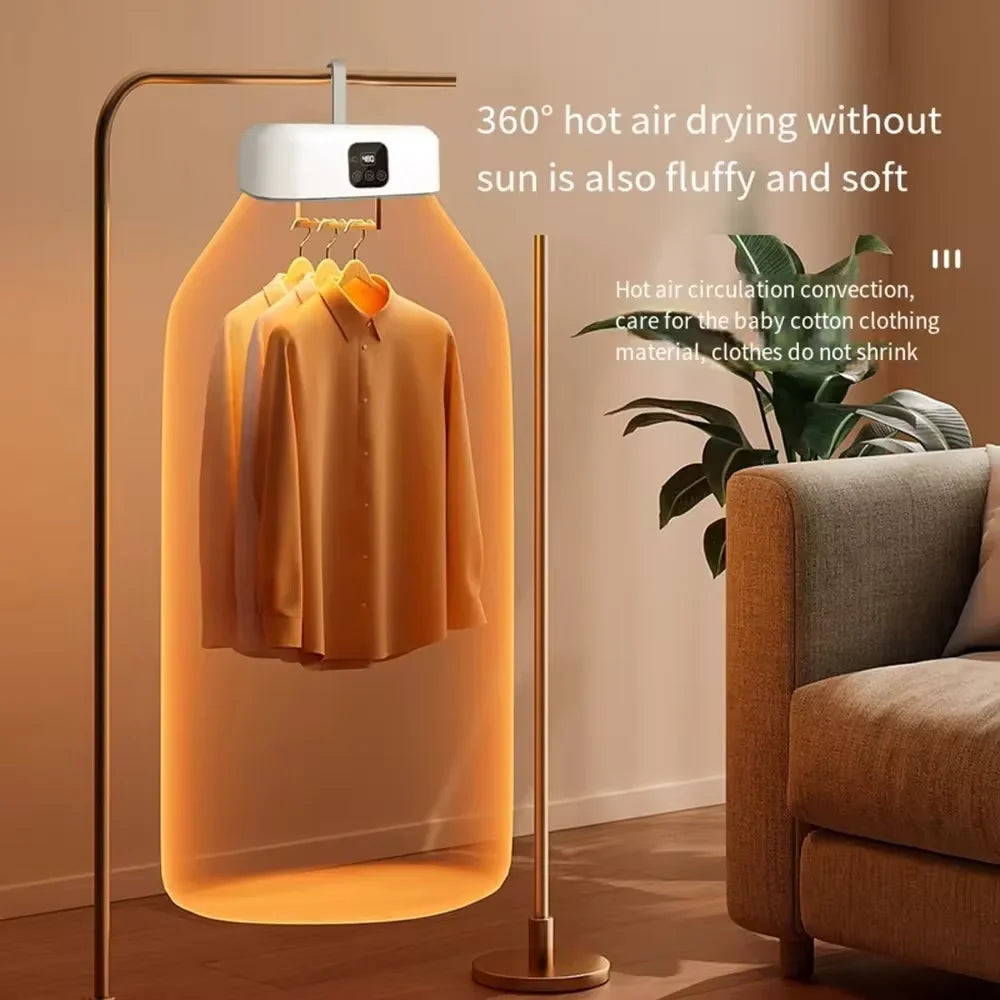 👕 Foldable Smart Clothes Dryer | Portable & Remote-Controlled for Home, Dorm & Travel